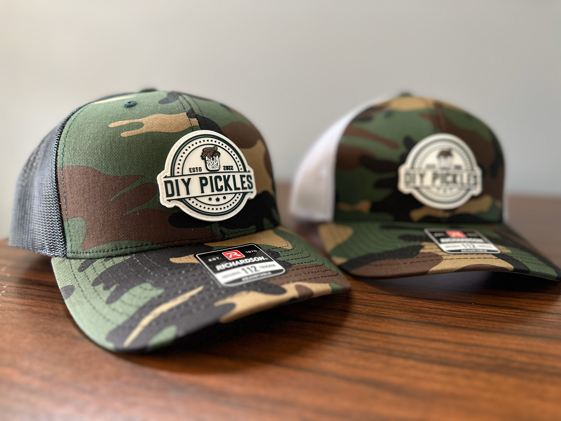 DIY Pickles Camo Trucker Hats