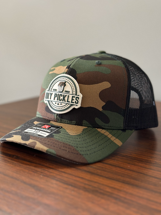 DIY Pickles Camo Black Trucker Hat