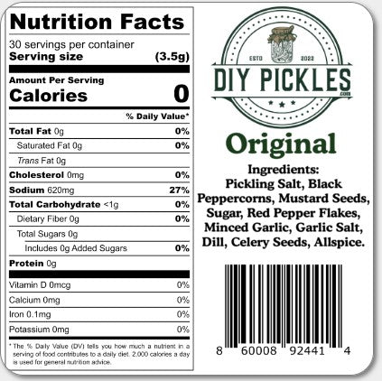 DIY Pickles Original Label