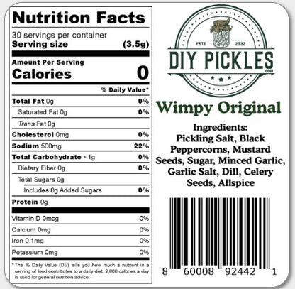 DIY Pickles Wimpy Original Label